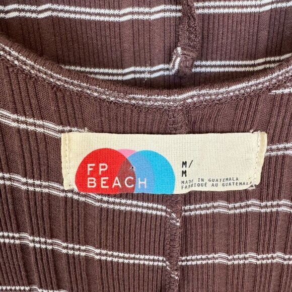 FP Beach Alana French Roast Combo Open Back  Basque Waist Midi Dress Size M - Picture 10 of 12
